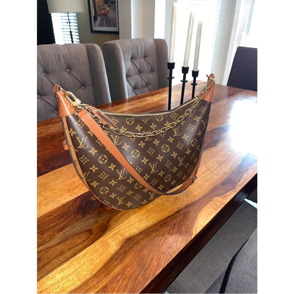 Louis Vuitton Brown and Tan Hobo Bag